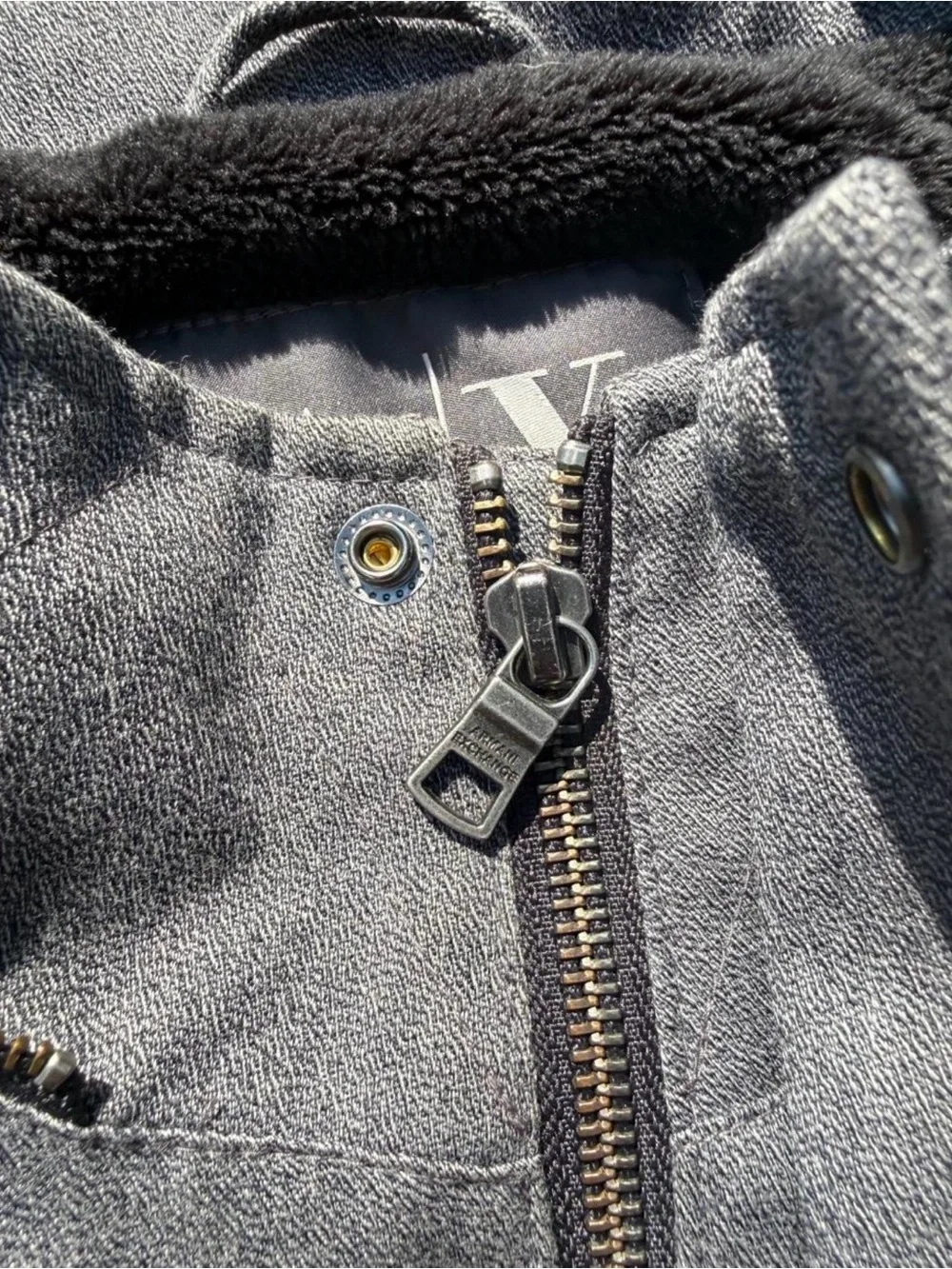 Authentic Vintage Armani Exchange AIX Utility Field Jacket Charcoal Military